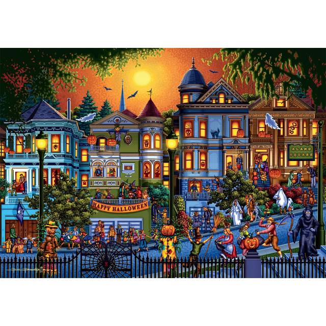 Buffalo Games - Dowdle - Trick or Treat - 300 Piece Jigsaw Puzzle for Adults Challenging Puzzle Perfect for Game Nights - Finished Size is 21.25 x 15.