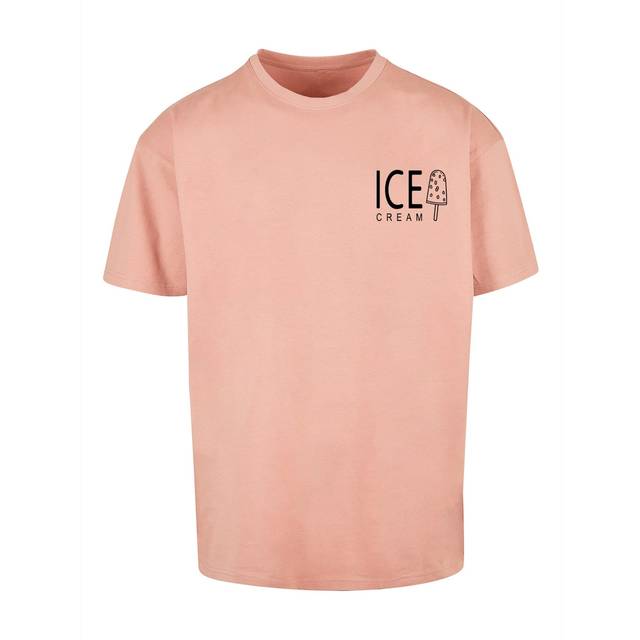 Oversized T-shirt Merchcode Ice Cream - Rose