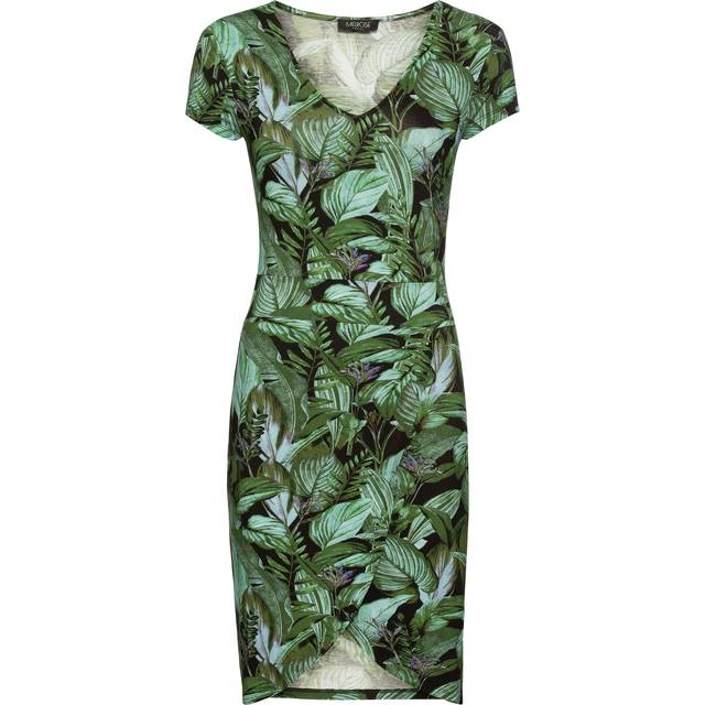 Melrose Mini Jersey Dress - Green Print