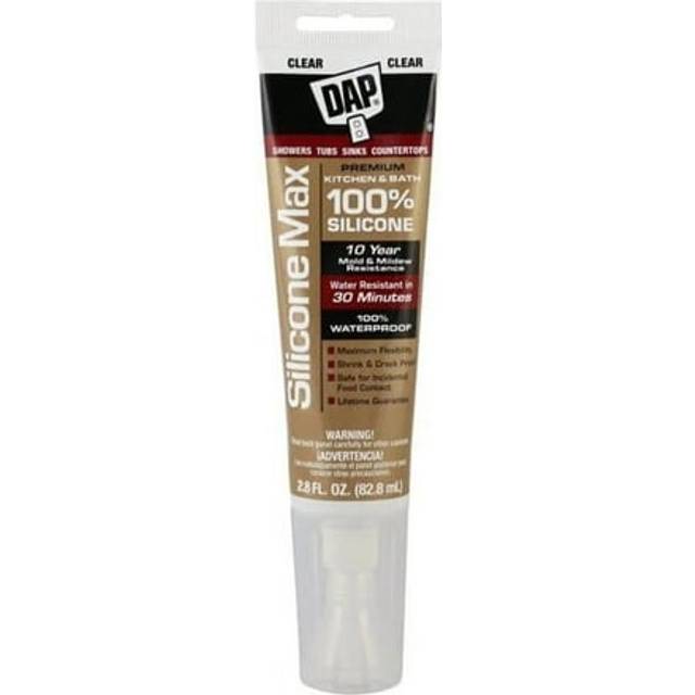 Dap  2.8 oz Silicone Max Premium Kitchen & Bath Silicone Sealant, Clear