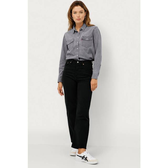LEVI'S® Ribcage Straight Ankle Black S |Svart |26 x 31