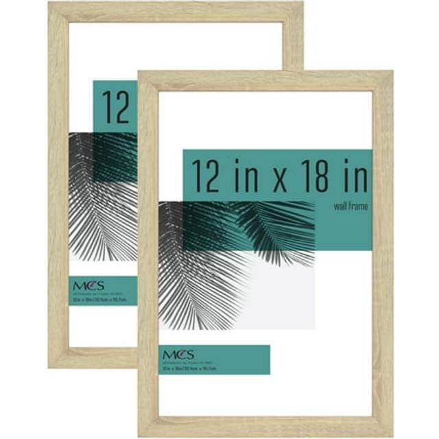 MCS Studio Gallery 12x18 Picture Frame Natural Woodgrain  Rectangle Photo Frame for Photos  Posters & Art Prints (2-Pack)