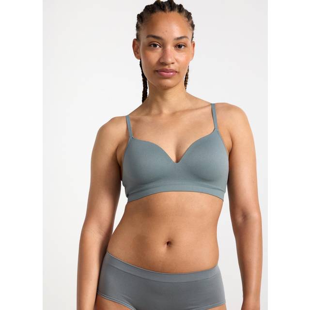 LINDEX Bra Flora Seamless |Blå |A x 75