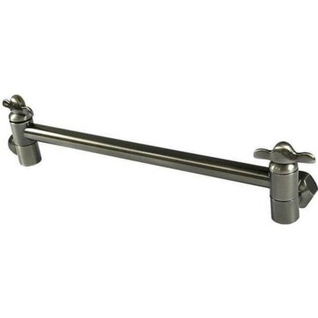 10 in. High-Low Shower Arm Adjustable, Black Stainless