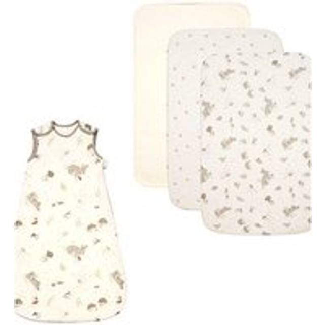 Tutti Bambini Cocoon Bedside Crib Bundle, 2Pk Sheets, 6 Sleeping Bag, Crib Mattress Protector, Multi
