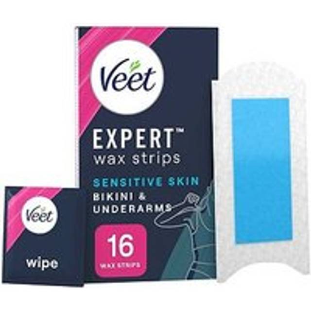 Veet Expert Wax Strips Bikini & Underarm Sensitive - 16s