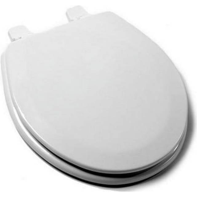 Deluxe Molded Round Wood Toilet Seat, White