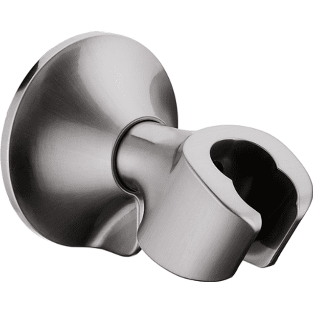 BRIGHT SHOWERS Strong Adhesive Shower Head Holder with Dual Angle Adjustable  Wall Mounted Handheld Shower Bracket  Easy Installation  Screw Mounting