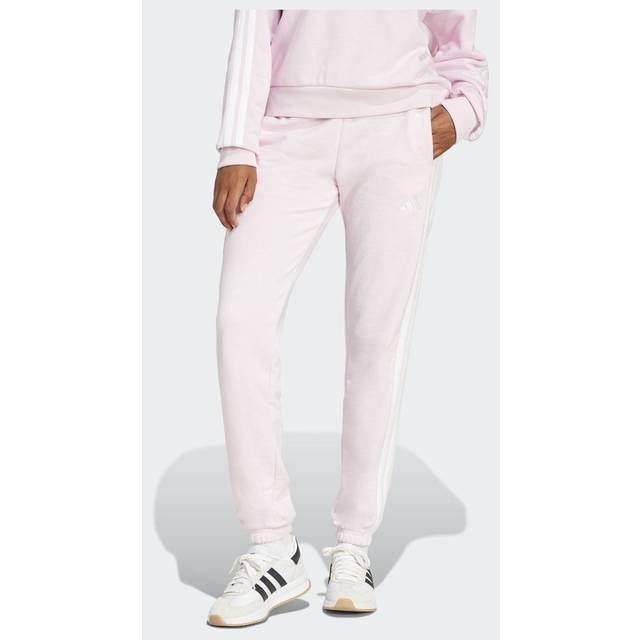 Adidas Adidas Essentials 3-stripes French Terry-byxor Med Mudd Träningskläder Clear Pink / White - XXS
