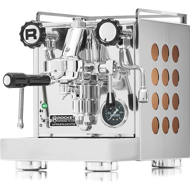 Rocket Appartamento koppar | Kompakt skärmhållare espressomaskin – tvåkretsar med E61 brygggrupp