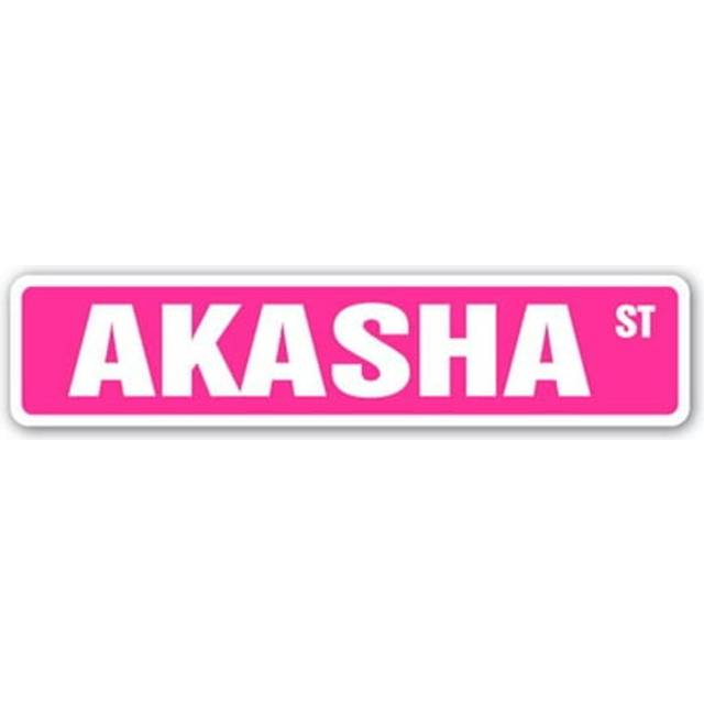 SignMission SS-AKASHA 4 x 18 in. Childrens Name Room Street Sign - Akasha