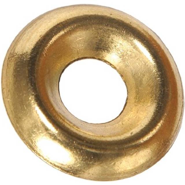 The Hillman Group 1251#8 Brass Plated Countersunk Finishing Washer 80-Pack