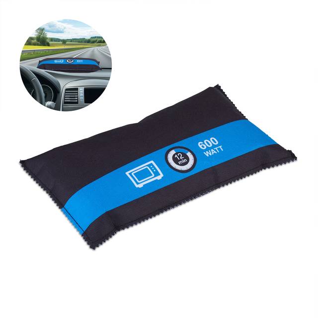 Relaxdays - Car Dehumidifier, 1000 g, Reusable, Anti-Fog Cushion, Moisture Absorbing, Drying, Accessories, Black/Blue
