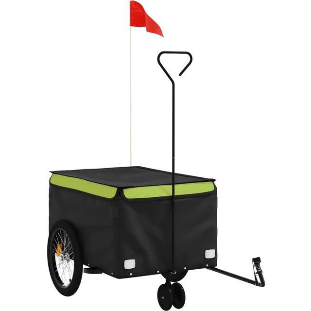Cykelvagn svart och grön 30 kg järn