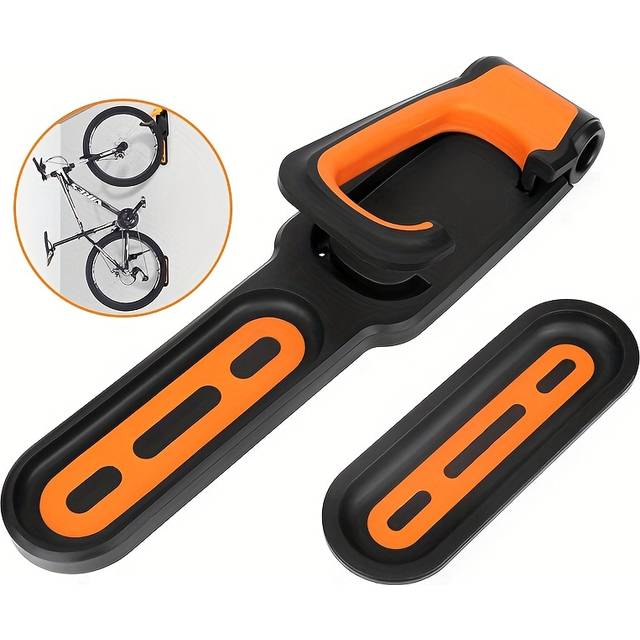 TEMU Space-saving Folding Bicycle Wall Hook - Sleek Abs Rack For Indoor, Garage & Shed Storage - , Hanging Solution With Mounting Screws Included - Ideal For Bikes, Bike Rack
