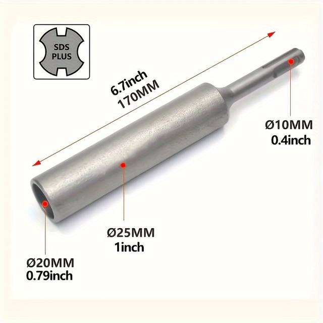 TEMU Sds- Rod - Alloy Steel Bit, 20mm Id 25mm Od, Sds , -treated For Earthing ,