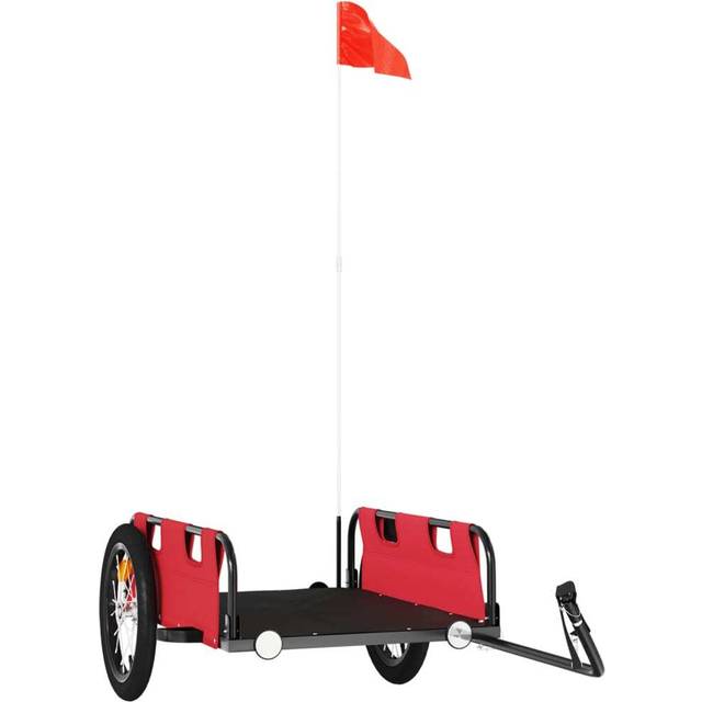 vidaXL Bike Trailer Red Oxford Fabric and Iron
