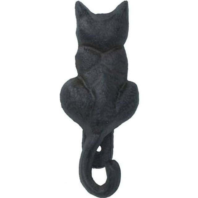 AB Tools Cat Door Knocker Bell Ringer Cast Iron Garden Shed House Home Shop Garage - One Size