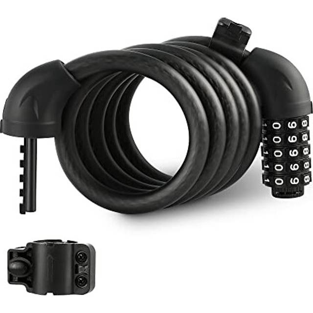 Bike Lock 1500mm x 12mm, Bike Cable Lock High Security, with 5-Digit Combination Code, Long Bicycle Locker Combination for Bike Cycle, Moto, Scooter,