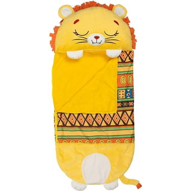Happy Nappers Pillow & Sleepy Sack- Comfy  Cozy  Compact  Super Soft  Warm  All Season  Sleeping Bag with Pillow- Lion Medium