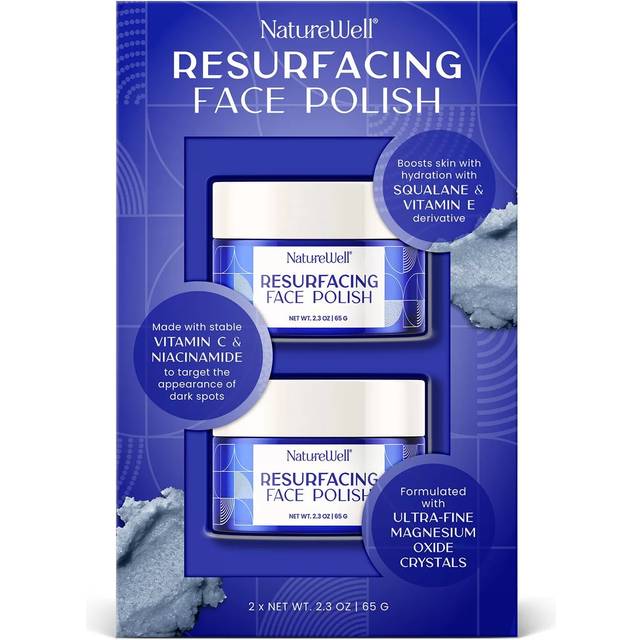 NATURE WELL Resurfacing Ultra-Fine Face Polish  Non-Abrasive Vitamin C & Niacinamide Facial Exfoliator Scrub For Radiant Skin  Revitalizes & Even