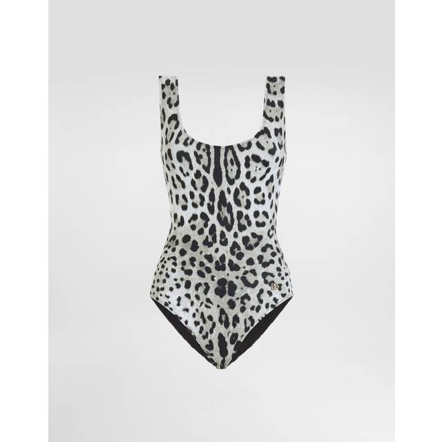 Dolce & Gabbana, Badkläder, Dam, XS, Baddräkt med djurtryck