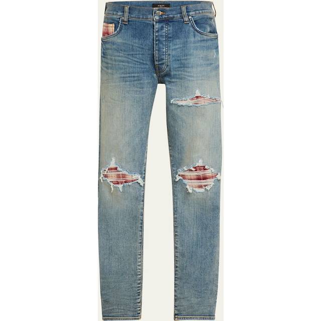 Amiri, Jeans, Herr, W34 L34, Bomull, Jeans med lappar - blue (W34 L34)