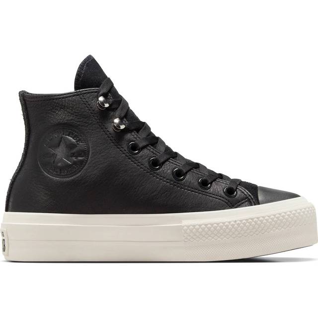 Converse Black Chuck Taylor All Star Lift Platform Sneakers - BLACK/BLACK/EGRET - US 5