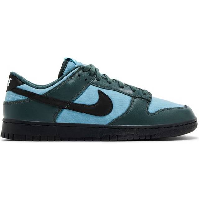 Nike dunk low retro se vintage green denim turquoise men casual shoes fz3052-300