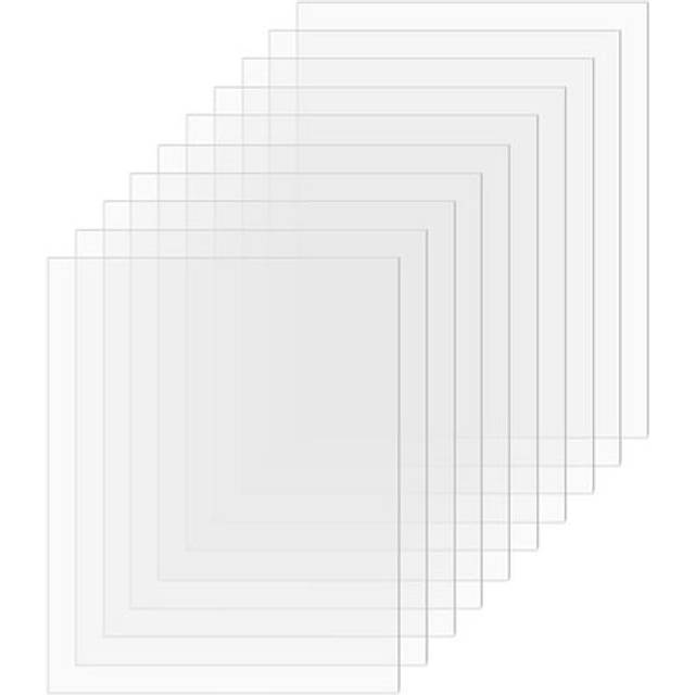 SimbaLux Acrylic Sheet Clear Plexiglass 8  x 10  0.04  Thick (1mm) Pack of 10 Transparent Plastic Plexi Glass Board with Protective Paper for Photo Fr