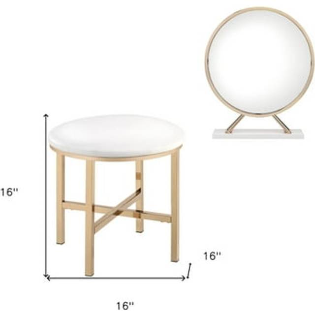 16 Round Makeup Shaving Tabletop Mirror