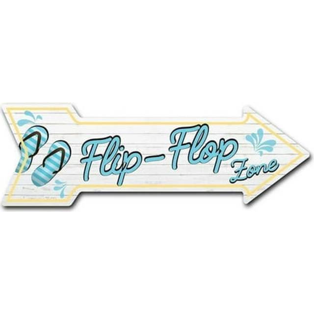 SignMission D-A-8-999867 8 x 24 in. Indoor & Outdoor Decor Direction Sticker Vinyl Wall Decals - Flip Flop Zone - 24 in.