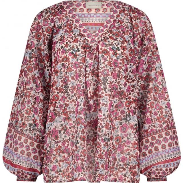 Fabienne Chapot, Blusar & Skjortor , Dam, S, Bomull, Blommig långärmad topp - multicolor (S)