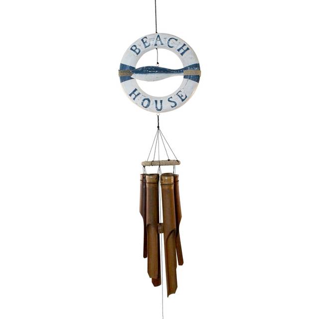 Blue & White Life Ring Fish Wind Chime
