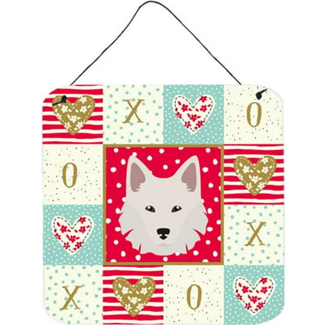 """""Caroline's Treasures Danish Spitz Love Door Hanging Prints wall-decor  Multicolor"""""