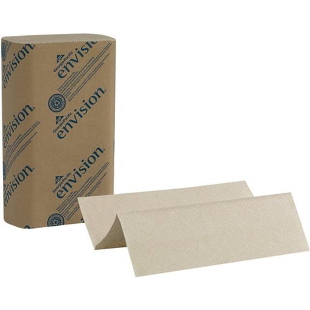 "Pacific Blue Basic Recycled Multifold Paper Towel - 9.50"""""""" x 9.25"""""""" - Brown - For Office Building - 250 Per Pack - 16 / Carton"