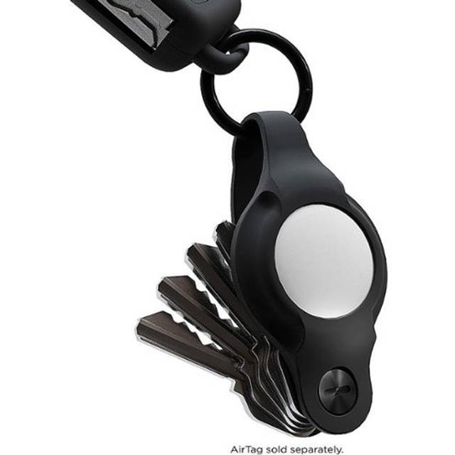 KeySmart Air Flex Keyring Key Holder Silicone Black For Apple Airtag