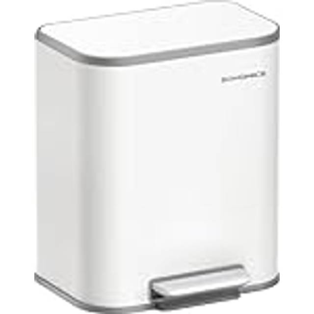 20L Kitchen Trash Bin with Non-Slip Pedal, Cloud White