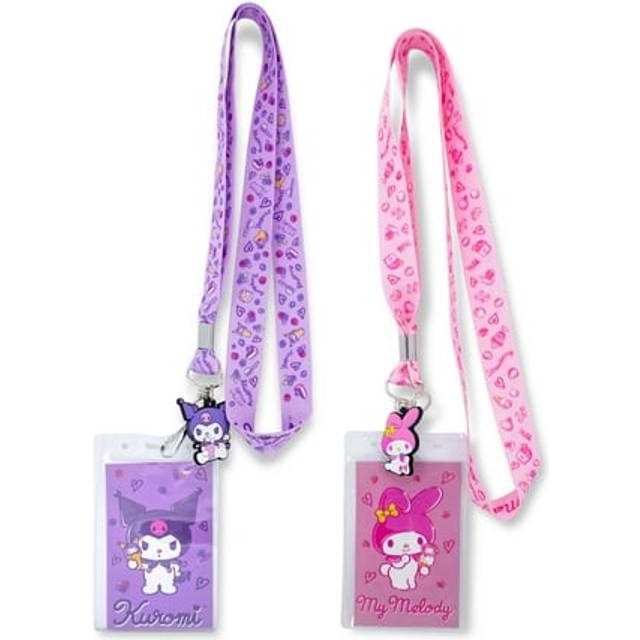 Sanrio My Melody And Kuromi Lanyards With ID Badge Holders and charms  Set of 2