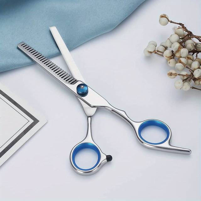 TEMU 1pc Hair Thinning Scissors Cutting Teeth Shears, Thinning Shears For Hair Cutting, Professional Barber Hairdressing Texturizing Scissors, Premium Shears For Hair Cutting For Salon And Home.