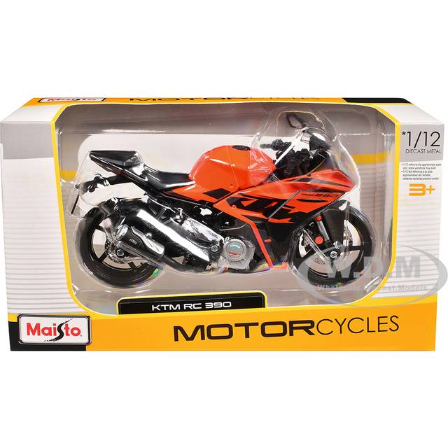 KTM RC 390 Motorcycle Orange and Black 1/12 Diecast Model by Maisto