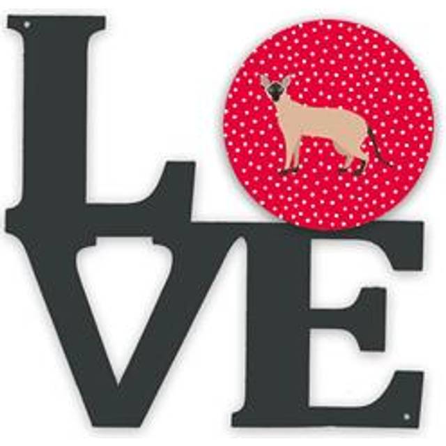 """""Caroline's Treasures Colorpoint Shorthair #2 Cat Metal Artwork Love wall-decor  Multicolor"""""