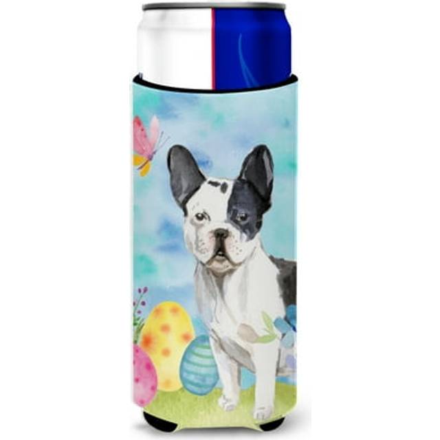 Caroline's Treasures Black White French Bulldog Easter Decorative Can Hugger  Slim  Multicolor
