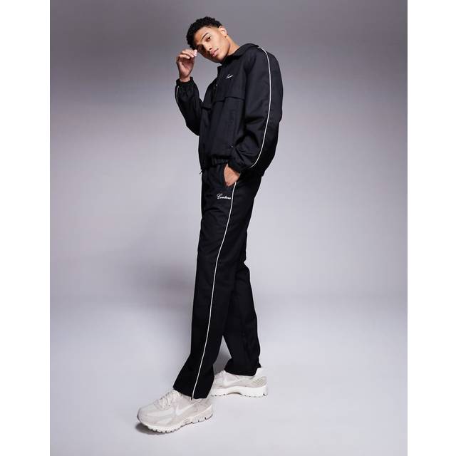 Smart Piped Trousers - Black