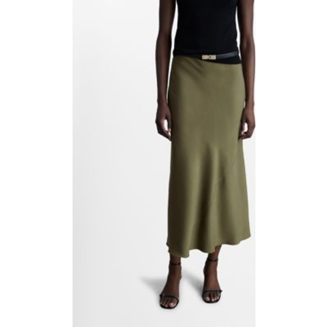Mango Bos Maxi Skirt, Khaki