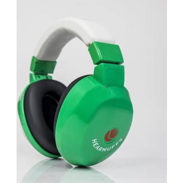 Lucid Audio HearMuffs Kids Hearing Protection Green/White (Over-the-ear Sound Protection Ear Muffs Ages 5+)