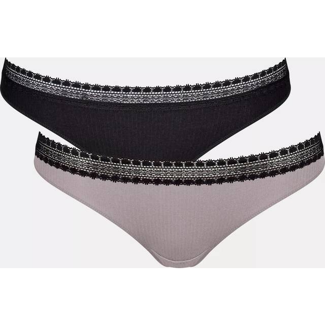 Pack of 2 Go Ribbed Shorts - Black+Taupe - XL