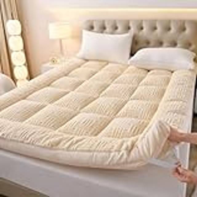 Upgraded Japanese Futon Mattress, 10 cm Thick Tatami Mattress with Futon Base, Simple Foldable Top Mattress, Guest Sofa, Portable Sleeping Mattress, Roll up Tatami,02,120 * 200 * 10cm
