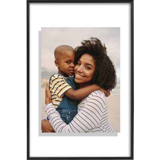 Americanflat 12x18 Floating Picture Frame with Shatter-Resistant Glass - Fits 11x17 Photos or Smaller- Slide-in Photo Frame - Fusion Float Collection