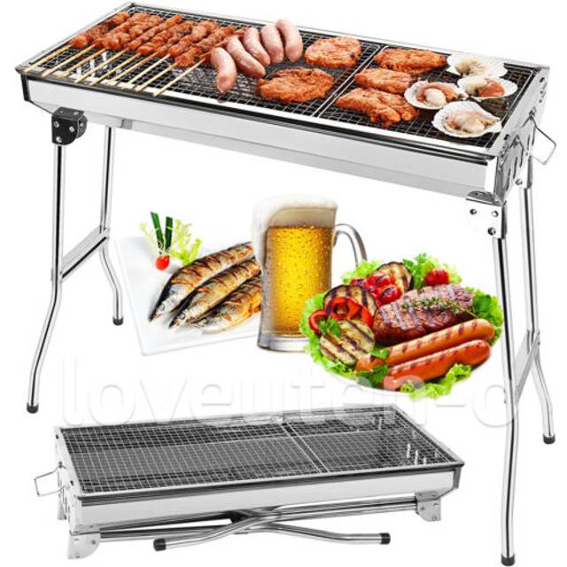 ZOGIN Barbecue Grill, Big Size BBQ Utensil for 5-10 Persons Family Garden Outside Barbecue Party